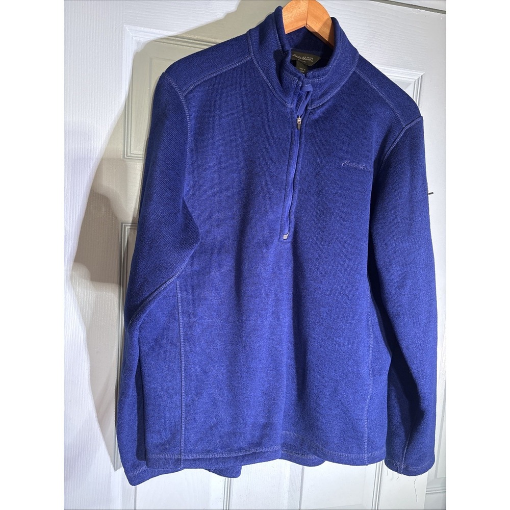 Eddie Bauer Men's XL Quarter Zip‎ Pullover. Royal Blue